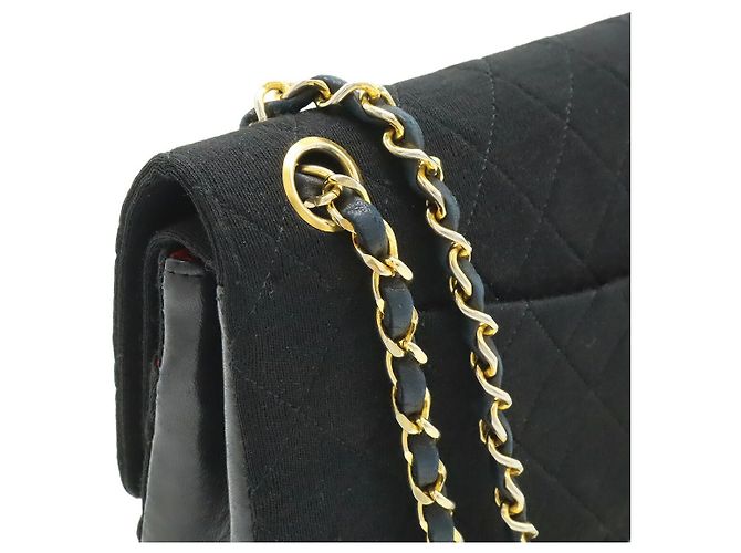Chanel Matelassé Coco Mark Schultertasche mit Kette Schwarz - Ansicht 4