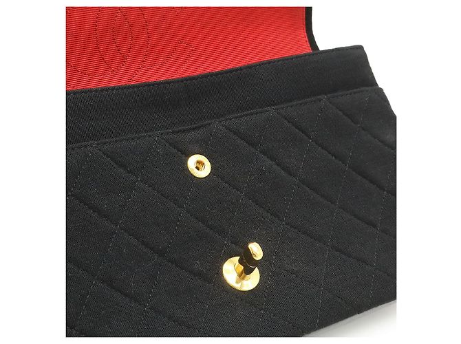 Chanel Matelassé Coco Mark Schultertasche mit Kette Schwarz - Ansicht 6