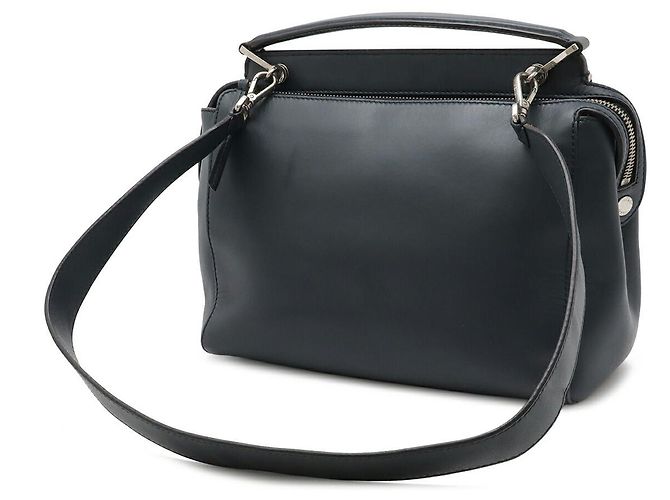 Sac à main Fendi Dotcom en cuir 2WAY Bleu - vue 2