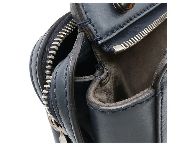 Sac à main Fendi Dotcom en cuir 2WAY Bleu - vue 8