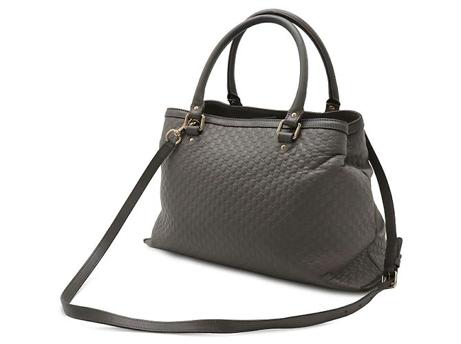 Gucci Microguccissima Leder Tote Bag Grau - Ansicht 2