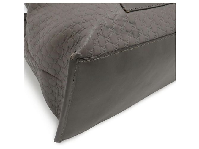Gucci Microguccissima Leder Tote Bag Grau - Ansicht 3