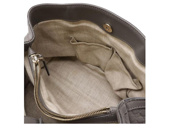 Gucci Microguccissima Leder Tote Bag Grau - Ansicht 6