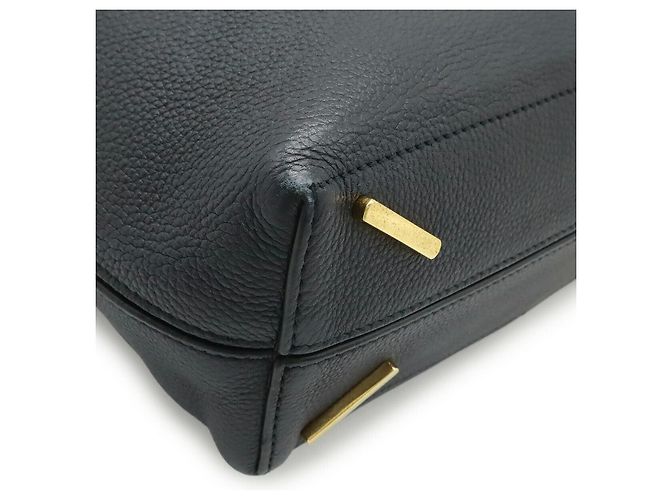 Borsa in pelle Loewe Anagram T Bucket Small Nero - vista 3