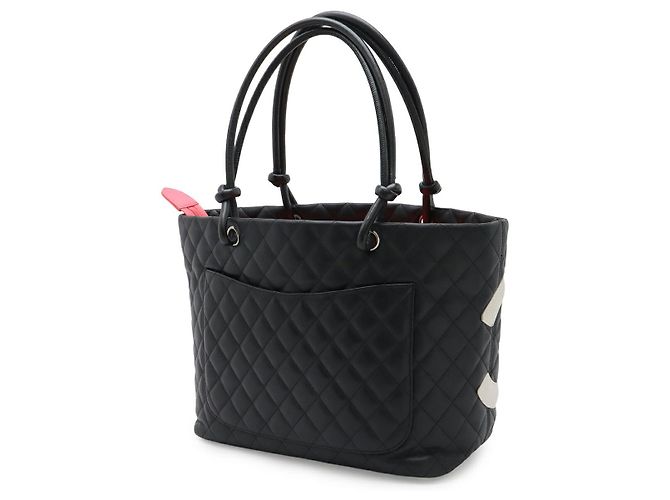 Große Tote Bag Chanel Cambon Line Coco Mark Schwarz - Ansicht 2