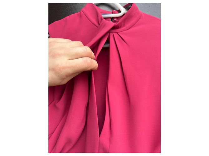 Vestido Halter con Cuello de Joyas Alexander McQueen Rosa - vista 13