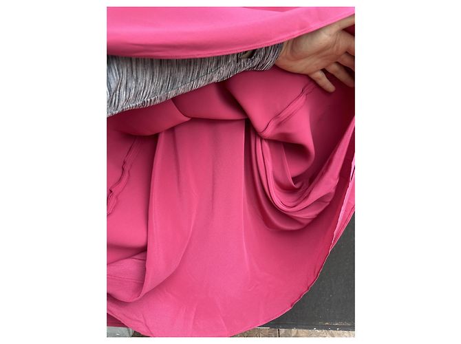 Vestido Halter con Cuello de Joyas Alexander McQueen Rosa - vista 14