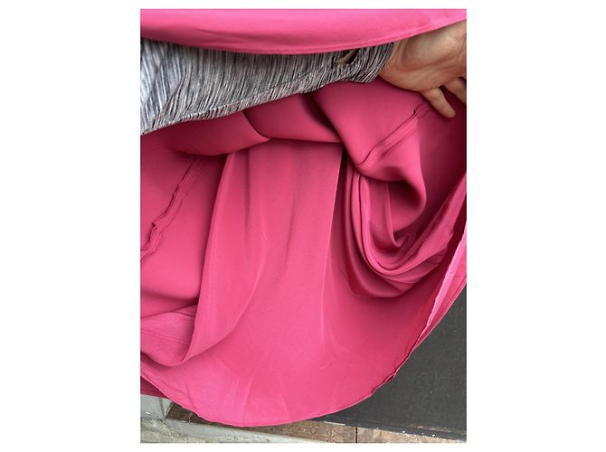 Vestido Halter con Cuello de Joyas Alexander McQueen Rosa - vista 19