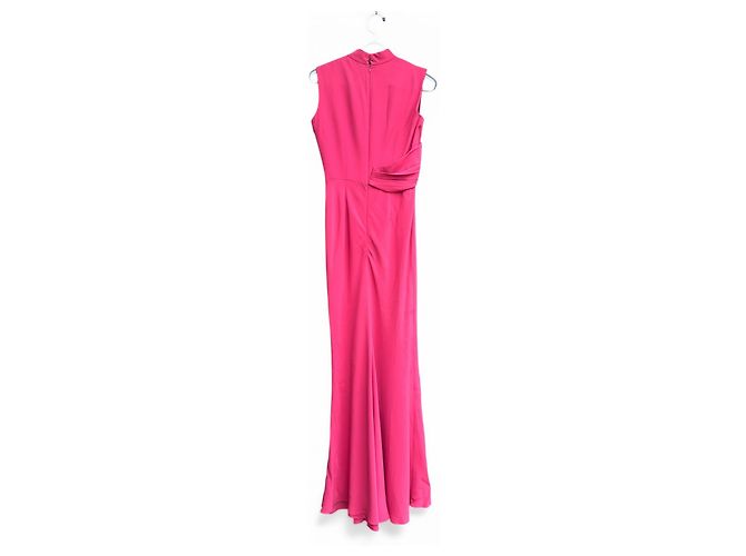 Vestido Halter con Cuello de Joyas Alexander McQueen Rosa - vista 2