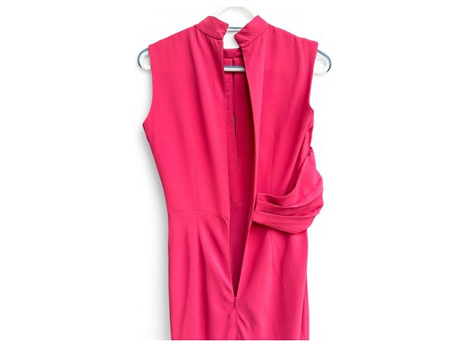 Vestido Halter con Cuello de Joyas Alexander McQueen Rosa - vista 4