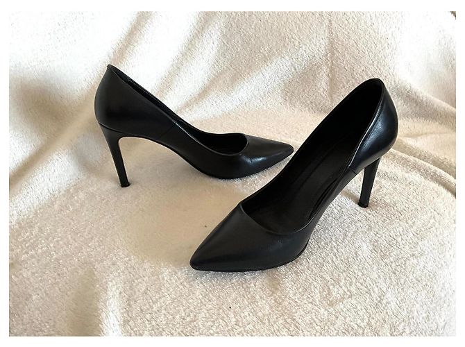 Décolleté Maje in pelle nera numero 38 Nero - vista 4