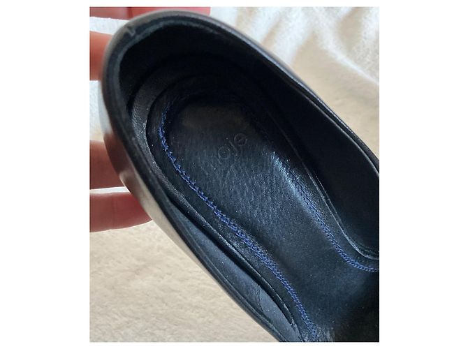 Décolleté Maje in pelle nera numero 38 Nero - vista 7
