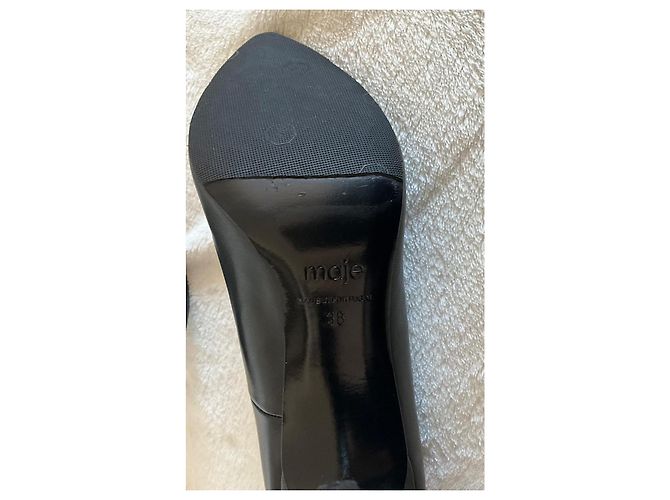 Décolleté Maje in pelle nera numero 38 Nero - vista 8