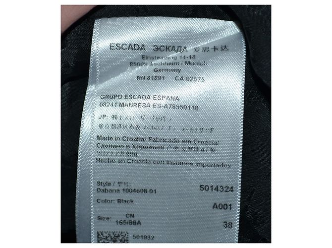 Abito midi Escada lana e seta verde e nero - vista 7