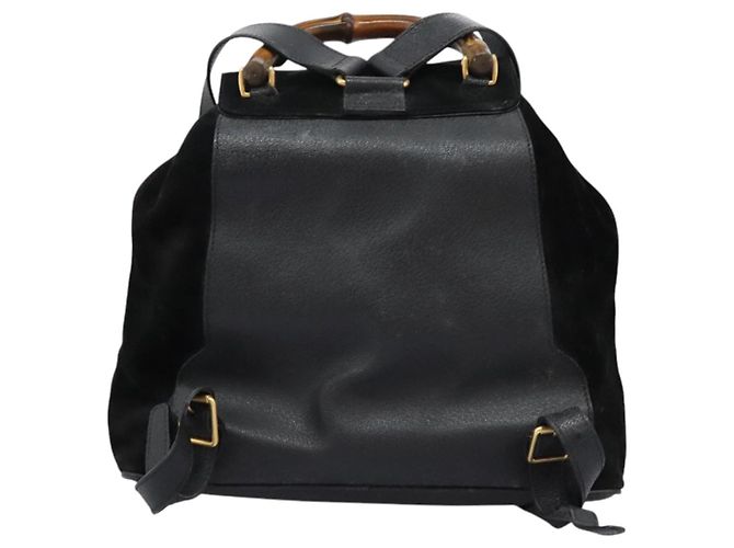 Gucci Vintage Bamboo Daim et Cuir - vue 2