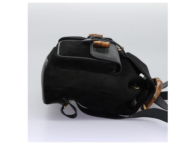 Gucci Vintage Bamboo Daim et Cuir - vue 4
