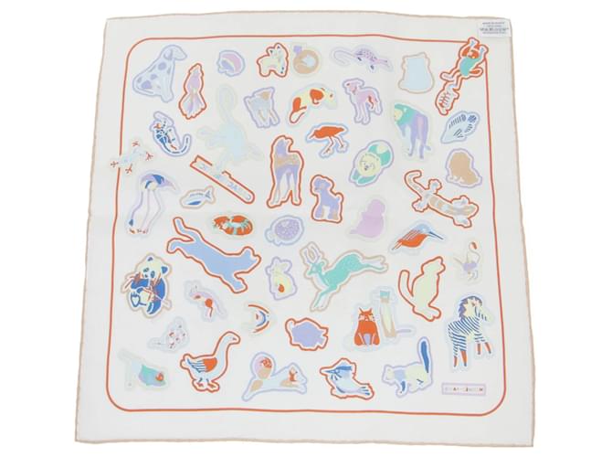 Foulard Hermès in seta bianco - vista 2