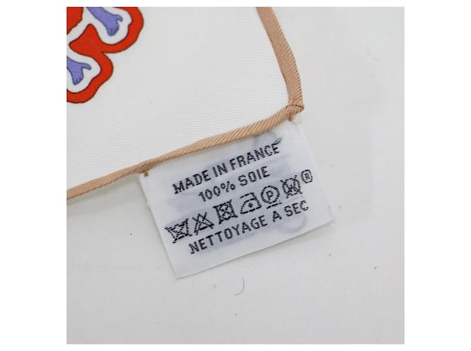 Foulard Hermès in seta bianco - vista 7