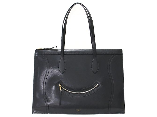 Céline Borsa tote in pelle di vitello nera Celine Nero - vista 3