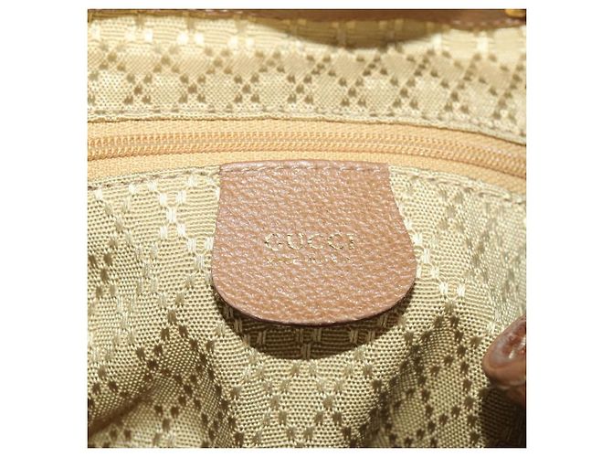 Gucci Vintage Bamboo Camoscio e Pelle Marrone - vista 6