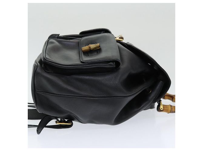 Gucci Vintage Bamboo Leather Nero - vista 3