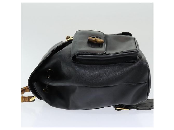 Gucci Vintage Bamboo Leather Nero - vista 4