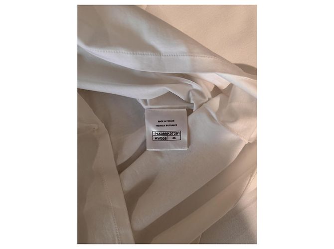 Camiseta de algodón blanca Chanel con botones dorados Blanco - vista 15