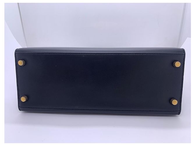 Hermès Kelly 28 in pelle nera e oro Nero - vista 5