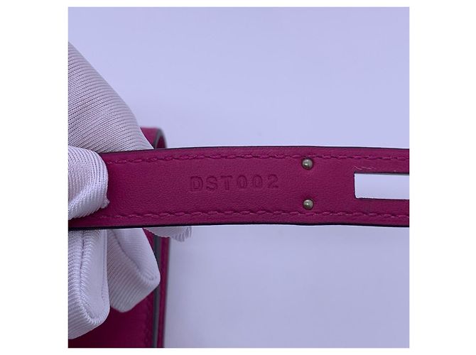 Hermès Pelle swift rosa chiaro Kelly Viola scuro - vista 4