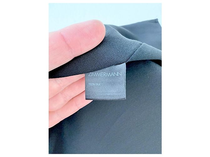 Zimmermann Kleid aus schwarzer Seide - Ansicht 8