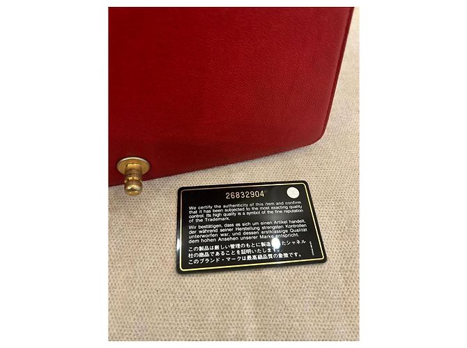 Chanel Borsa Boy Flap Rossa in Pelle Caviar Rosso - vista 8