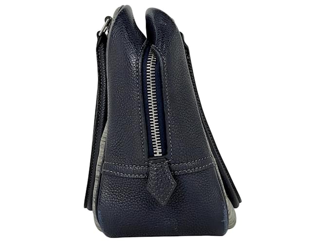 Borsa Hermès Plume 28 Blu navy - vista 2