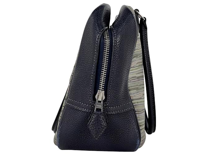 Borsa Hermès Plume 28 Blu navy - vista 4