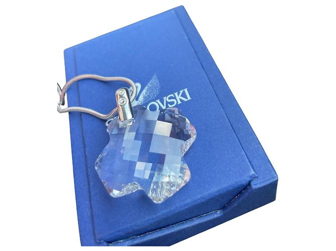 Collar con Péndulo de Cristal Swarovski Plata - vista 2