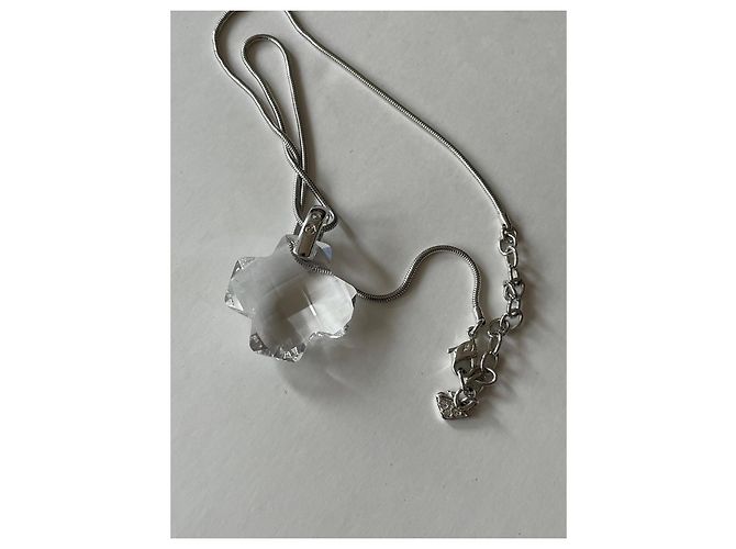 Collar con Péndulo de Cristal Swarovski Plata - vista 6
