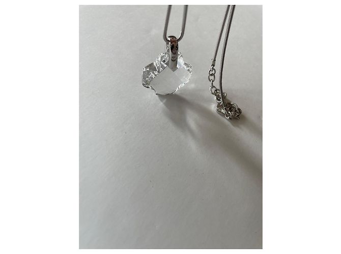 Collar con Péndulo de Cristal Swarovski Plata - vista 7