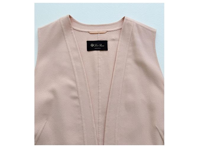 Loro Piana Abrigo sin mangas de cachemira rosa - vista 6
