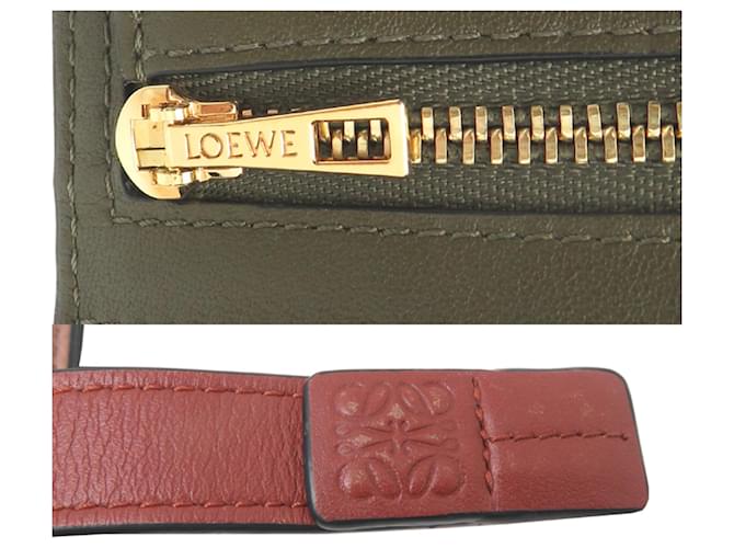 Billetera Vertical Loewe Rosa Beige Caqui - vista 10
