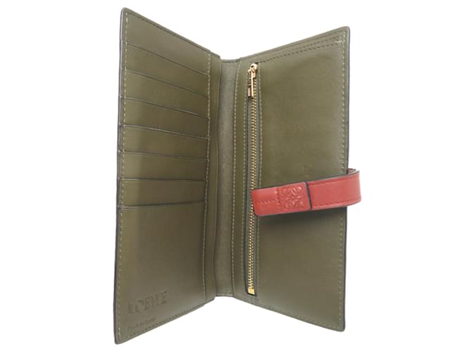 Billetera Vertical Loewe Rosa Beige Caqui - vista 5