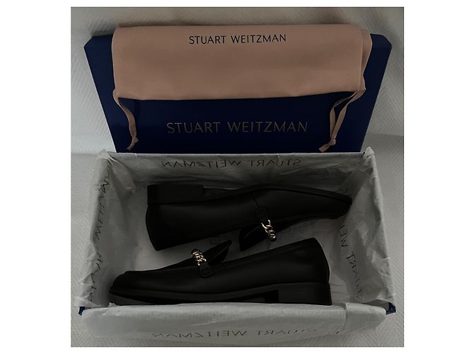 Mocassini Stuart Weitzman in pelle nera Nero - vista 10