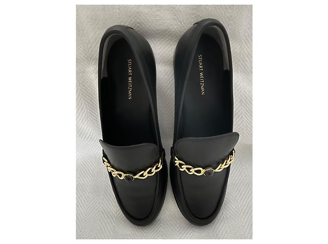 Mocassini Stuart Weitzman in pelle nera Nero - vista 2