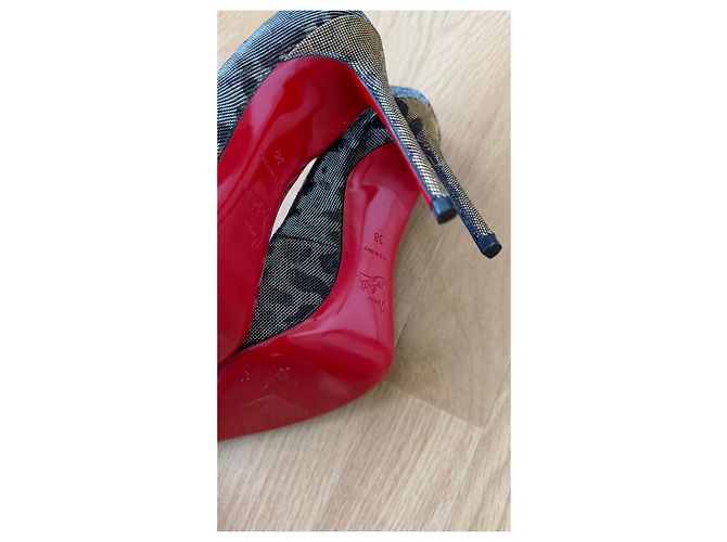 Christian Louboutin Décolleté Louboutin in pelle metallizzata leopardata - vista 12
