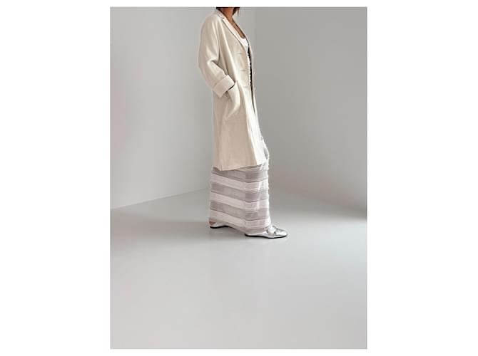 Abrigo Max Mara de algodón y lino beige - vista 10