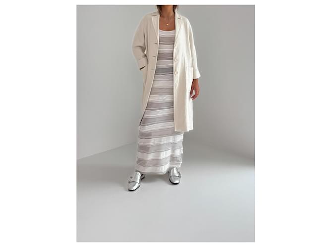 Abrigo Max Mara de algodón y lino beige - vista 2