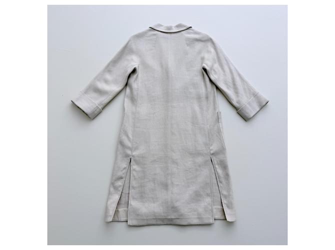 Abrigo Max Mara de algodón y lino beige - vista 3