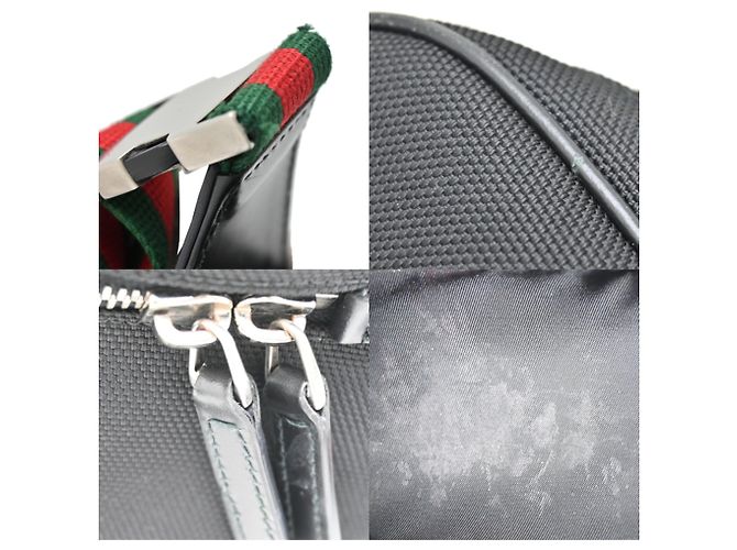 Marsupio in tela Techno Gucci Nero Rosso Verde - vista 7