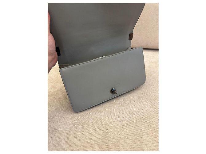 Chanel Boy Flap Borsa in pelle chevron grigia Grigio - vista 4