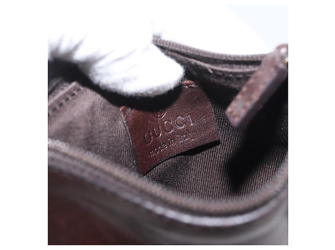 Borsa Tote GG Canvas Gucci Marrone Argento 101919 Auth hk3623 - vista 20