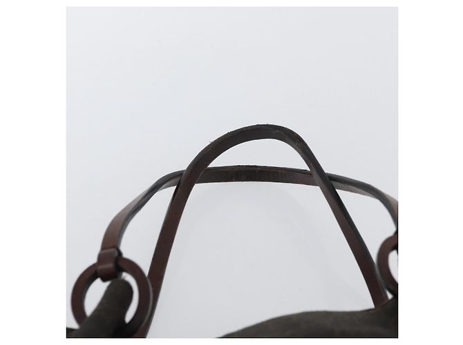Borsa Tote GG Canvas Gucci Marrone Argento 101919 Auth hk3623 - vista 8