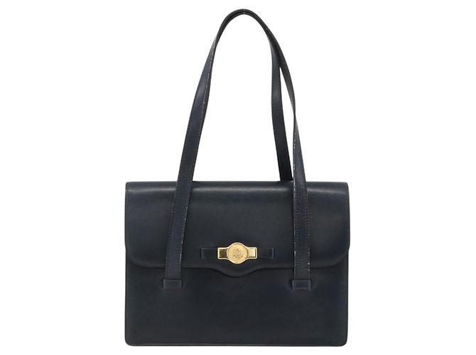 Borsa a Mano Christian Dior in Pelle Oro Blu Navy Auth ka3651 D'oro - vista 13
